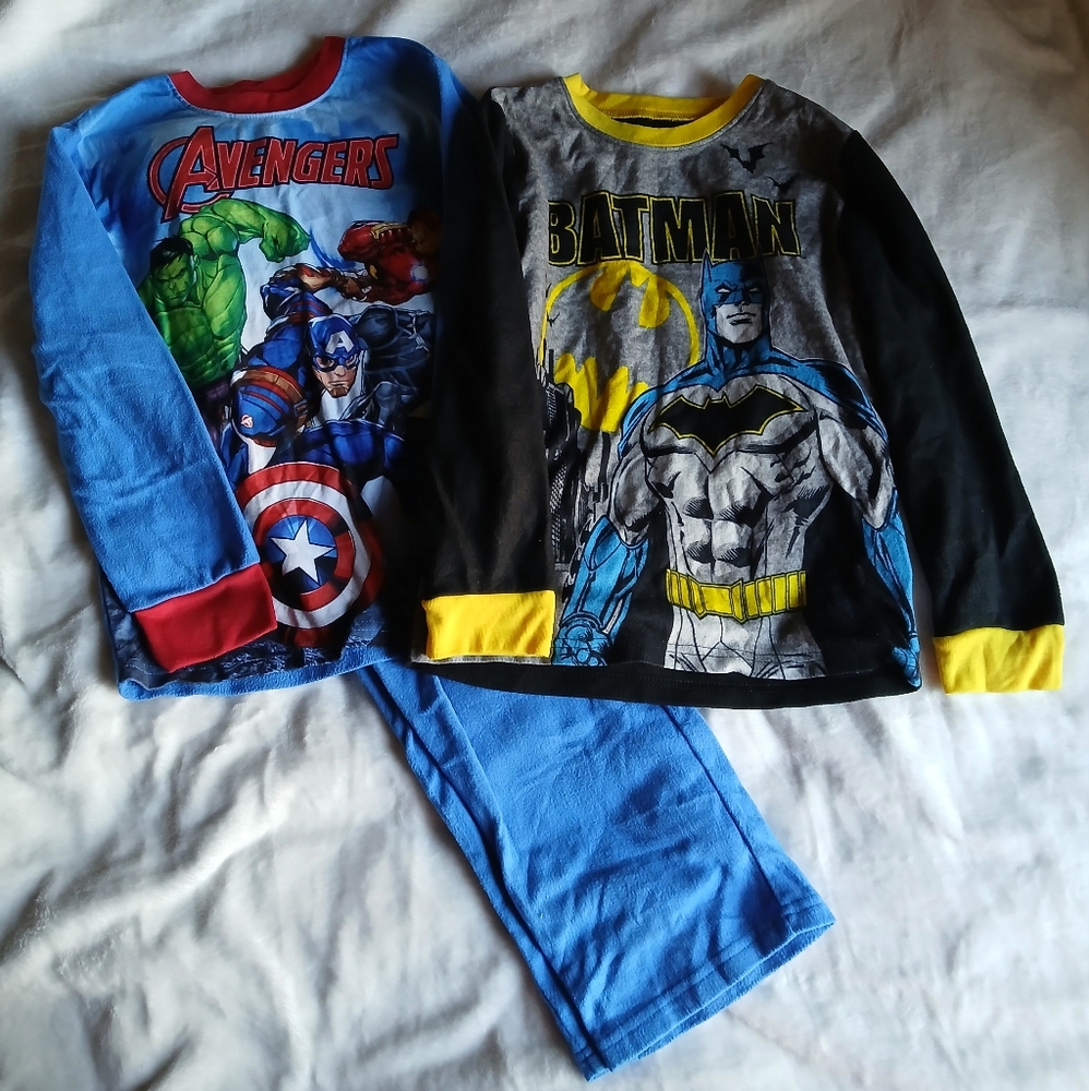 Marvel Avengers Pajama Set and Batman Pajama Shirt